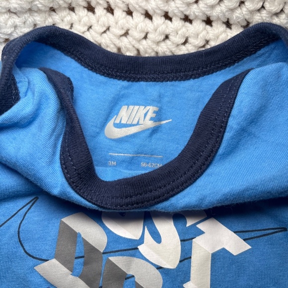 Nike Blue Just Do It Infant one piece 3Months Unisex Lot Of 2 - Picture 4 of 6